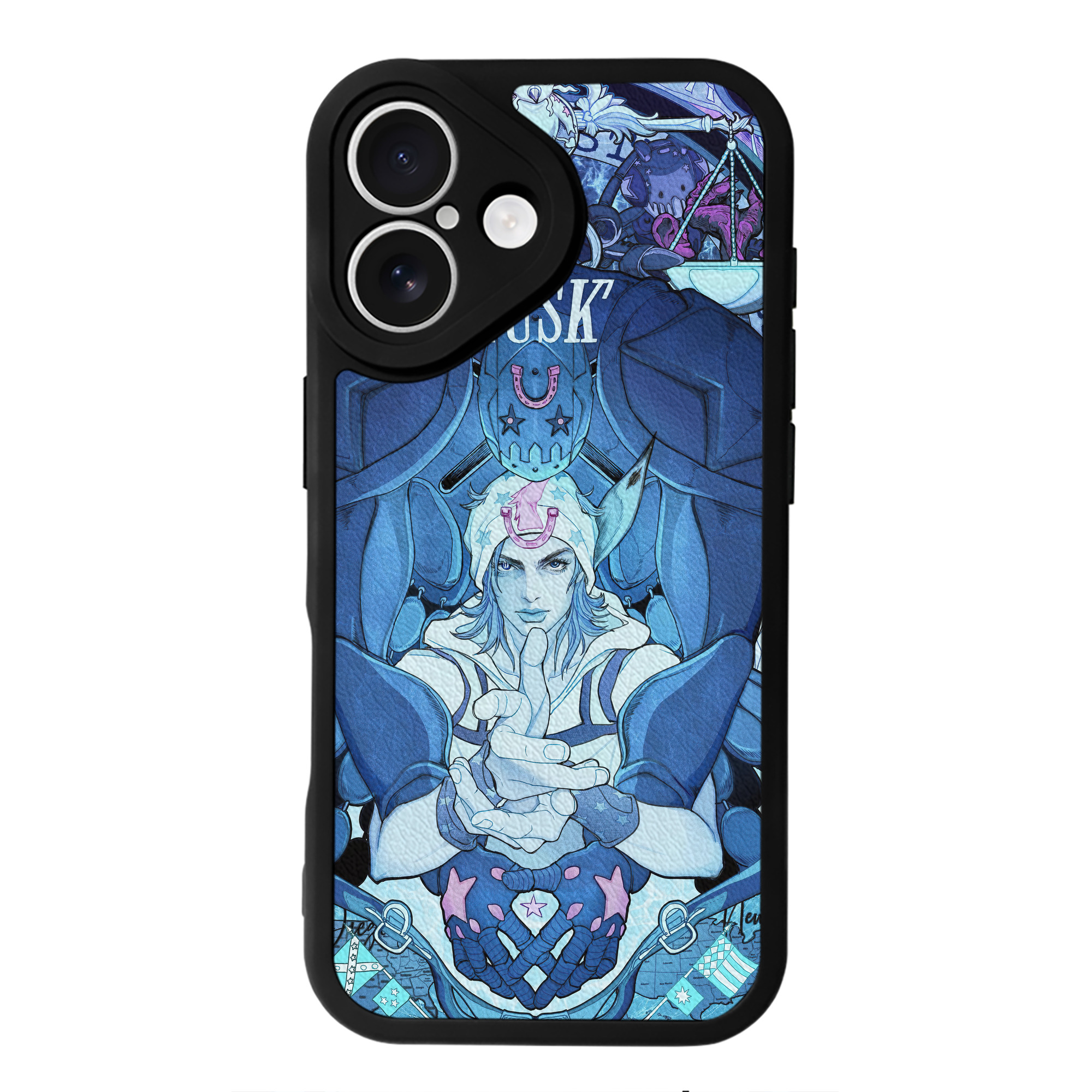 （画像用） ジョジョの奇妙な冒険 JoJo's Bizarre Adventure 【iPhone 16シリーズ対応】シリコンスマホケース（レザー調） 材質：シリコン